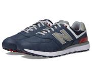 Sapato de golfe New Balance 574 Greens v2 impermeável para homens, azul marinho