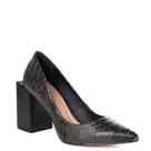Sapato de Salto Quadrado Preto n38