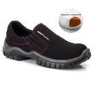 Sapato de Segurança em Microfibra Estival Preto e Vermelho WO10023S2PTVM - Bico Composite - CA 32293
