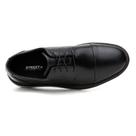 Sapato Derby Masculino Couro Bico Redondo Liso Casual Macio