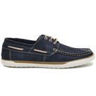 Sapato Dockside Casual Couro Masculino Cadarço Calce Fácil Resistente Sola Borracha