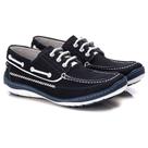 Sapato Dockside Comfort Masculino em Couro Azul Navy