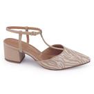 Sapato fem Vizzano 1220.363 salto bloco médio 7cm social