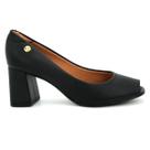 Sapato Feminina Vizzano 1446.101 Salto Peep Toe Bico Aberto