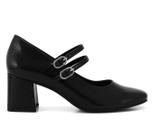 Sapato Feminino Boneca Salto Grosso Preto Ramarim 2417102 Sapato Feminino Boneca Salto Grosso Preto Ramarim 2417102