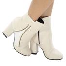 Sapato feminino bota salto bloco preto er0086