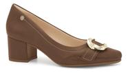 Sapato Feminino Couro Macio Salto Bloco Médio 2662102