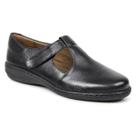 Sapato Feminino Enjoy Couro tiras autocolantes Opananken - Preto