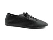 Sapato Feminino Giulia Domna em Couro Preto Rasteiro 142085 Sapato Feminino Giulia Domna em Couro Preto Rasteiro 142085