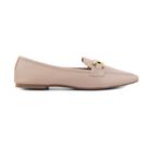 Sapato Feminino Giulia Domna Mocassim Monaco Bege - 1420