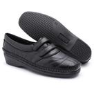 Sapato Feminino Ortopédico Com Vercro Preto (JO8203)