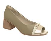 Sapato Feminino Peep Toe Piccadilly Salto Médio Grosso Sapato Feminino Peep Toe Piccadilly Salto Médio Grosso