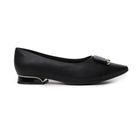 Sapato Feminino Piccadilly Bico Fino Salto Quadrado Baixo