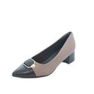 Sapato Feminino Piccadilly Salto Baixo REF: 739051 NAPA STRECH-LUX LINHO