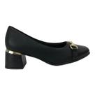 Sapato Feminino Piccadilly Salto Bloco 5cm Leve e Confortável Moderno Trabalho Original