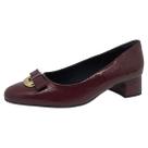 Sapato Feminino Salto Bloco Conforto Verniz Comfortflex