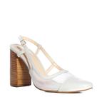 Sapato Feminino Salto Bloco Zariff Off White
