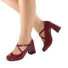 Sapato Feminino Sapato Boneca Salto Quadrado Médido 7cm Moderno ER1264 Sapato Feminino Sapato Boneca Salto Quadrado Médido 7cm Moderno ER1264