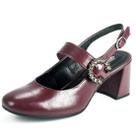 Sapato Feminino SlingBack Salto Médio Strass Elegante Dakota
