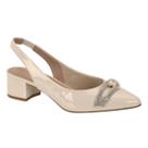 Sapato feminino tipo Slingback salto bloco baixo