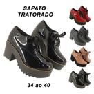 Sapato Feminino Tratorado Confort Plataforma Salto Alto Meia Pata MG701 Sapato Feminino Tratorado Confort Plataforma Salto Alto Meia Pata MG701