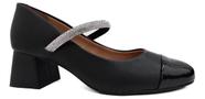 Sapato Feminino Vizzano Scarpin Boneca Fivela Strass