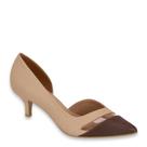 Sapato Feminino Vizzano Scarpin Salto Baixo Conforto 1122896 - Bege/ Chocolate - 37 Sapato Feminino Vizzano Scarpin Salto Baixo Conforto 1122896 - Bege/ Chocolate - 37