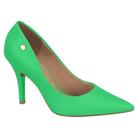 Sapato Feminino Vizzano Verde de Salto Alto Social Scarpin Pelica 1184.1101 Blogueira