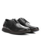 Sapato Ferracini Preto Couro Casual Cadarço Trindade