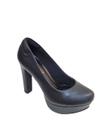 Sapato Hellen Suzan Meia Pata Ex Salto Bloco Napa Santorine 2160014 Cor:PretoTamanho:34Gênero:Feminino
