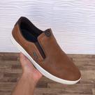 Sapato Iate Original Tenis Slip On Elástico Super Confortável - Sapatênis Preto Marrom Caramelo