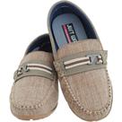Sapato Infantil Masculino Mocassim Social Menino Leve Macio Confortável Cor Palha