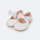 Sapato Infantil Pampili Mini Angel Laço Strass Branco 04.987