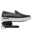 Sapato Jota Pe Casual Preto Em Couro Air Sonic + Cinto 89450 Sapato Jota Pe Casual Preto Em Couro Air Sonic + Cinto 89450