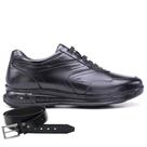 Sapato Jota Pe Preto 3D Air Evolution + Cinto 78018