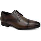 Sapato Jota Pe Social De Couro Air Walker 85052 Dark Brown