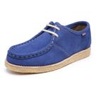 Sapato London Azul Bic sola em crepe natural