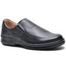 Sapato Masculino Anatômico Antistress Masculino Elástico Couro Preto
