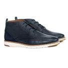 Sapato Masculino Botinha Social Oxford de Couro Premium Cor Azul Marinho Sapato Masculino Botinha Social Oxford de Couro Premium Cor Azul Marinho