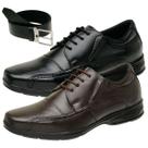 Sapato Masculino Casual Cadarço De Amarrar Couro Kit 2 pares + Cinto Sapato Masculino Casual Cadarço De Amarrar Couro Kit 2 pares + Cinto