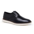 Sapato Masculino Casual Derby Couro Legitimo Preto