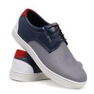 Sapato Masculino Casual Slip On Confortável Sola Macia Dia a Dia Tendência Verão - Preto/Cinza