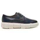 Sapato Masculino Casual Sola Alta Mocflex Em Couro Azul