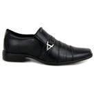 Sapato Masculino Com Fivela Lateral De Couro