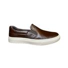 Sapato Masculino Couro Legitimo Casual Slip On Tênis