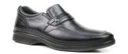 Sapato Masculino Couro Preto Confortável Leve Solado Antiderrapante Casual Social