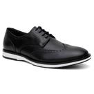Sapato Masculino Derby Couro Bico Redondo Brogue Casual Sapato Masculino Derby Couro Bico Redondo Brogue Casual