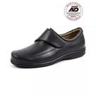 Sapato Masculino Diabetics em Couro Confortável Antistress Opananken Preto Sapato Masculino Diabetics em Couro Confortável Antistress Opananken Preto