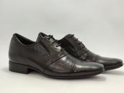 Sapato masculino em couro marca Jota Pê/Compasso com cadarço e palmilha de altura - preto 455117 Sapato masculino em couro marca Jota Pê/Compasso com cadarço e palmilha de altura - preto 455117