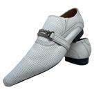 Sapato Masculino Italiano Em Couro Branco Aerado Ref: D662 Sapato Masculino Italiano Em Couro Branco Aerado Ref: D662
